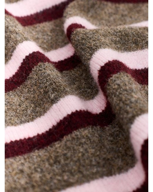 Nobody's Child Brown Open Collar Blend Knitted Polo Top, Wool