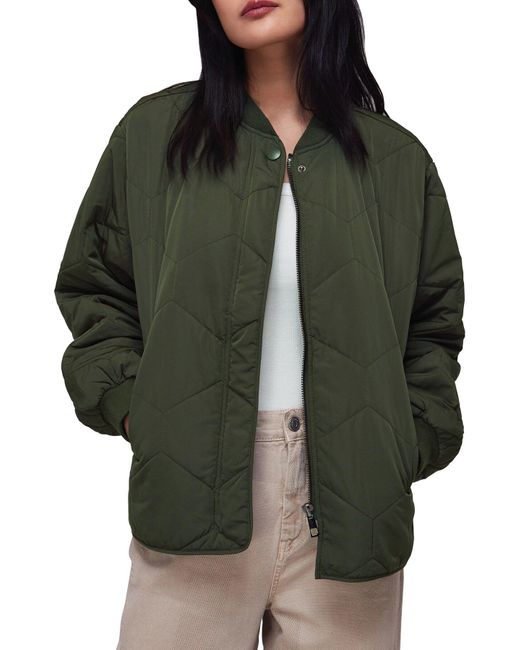 Whistles Green Women's Ida Short Quilted Coat