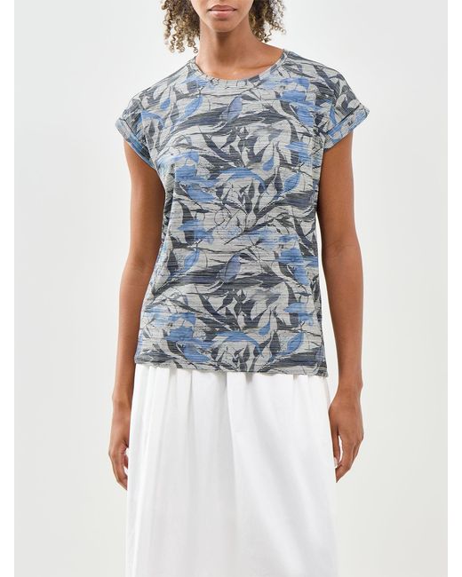 Soya Concept Blue Galina Short Sleeve T-Shirt Multi