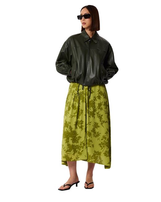 Whistles Green Floral Asymmetric Dress