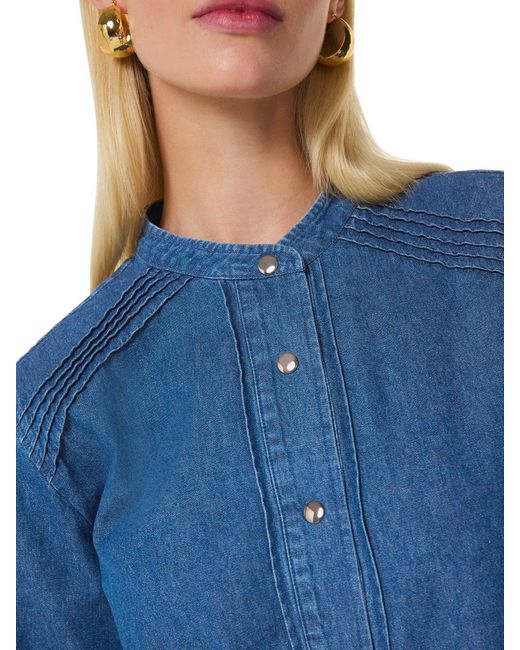 Whistles Blue Women's Pintuck Detail Denim Shirt