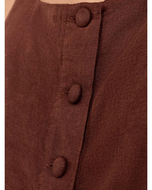 Nobody's Child Brown Sammie Button Front Tank