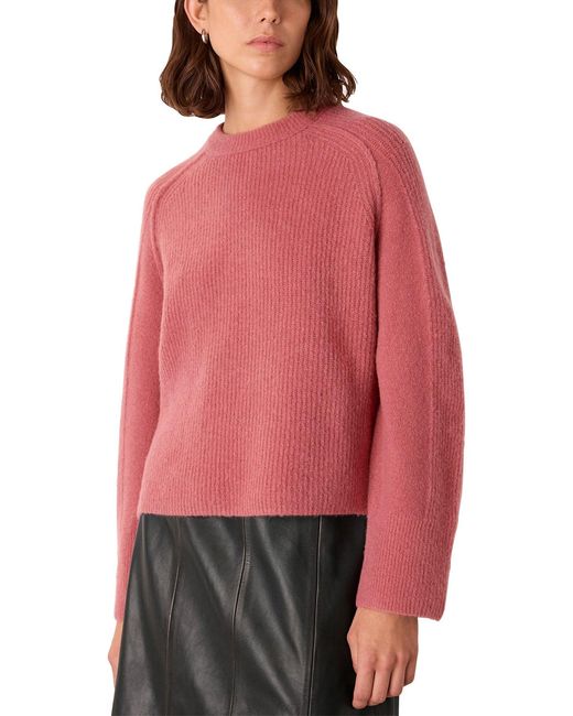 Whistles Red Aria Crew Knit