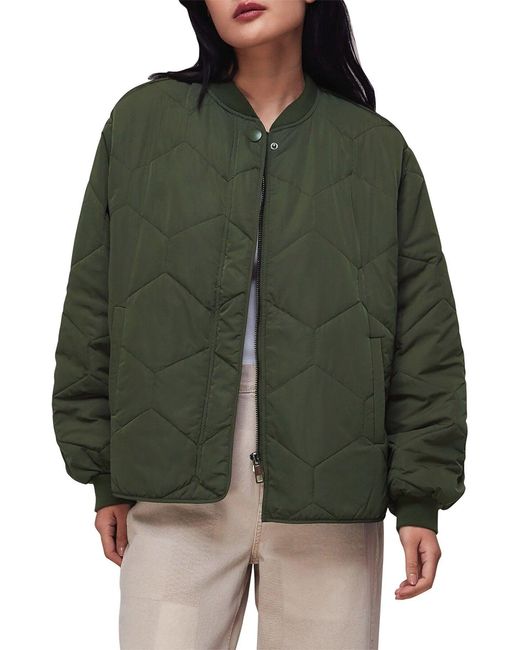 Whistles Green Women's Ida Short Quilted Coat