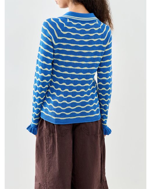 Damson Madder Blue Silvia Polo Jumper