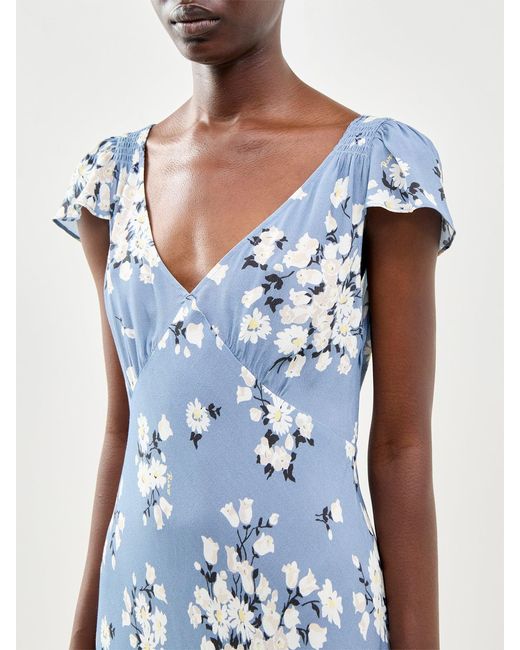 Rixo Blue The Cathy Dress