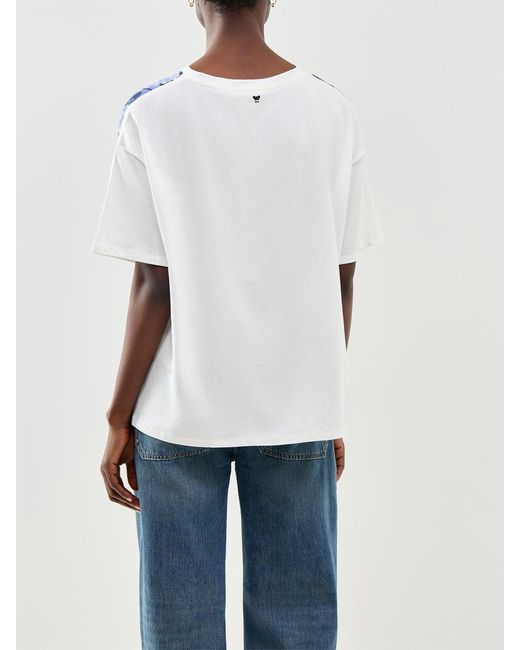Weekend by Maxmara White Pampas Patchwork Print T-Shirt