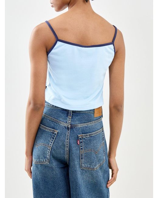 Von Dutch Blue Contrast Vest Top