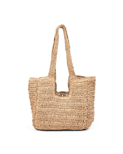 Pieces Natural Lisa Shopper Bag