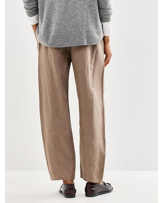 Eileen Fisher Natural Ankle Pleated Lantern Pant