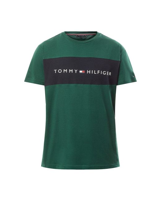 Tommy Hilfiger Green Original Colour Blocked Lounge T-Shirt for men