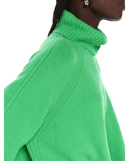 Whistles Green Women's Textured Rib Detail Roll Neck