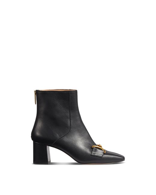 L.K.Bennett White Women's Nadina Leather Snaffle-detail Ankle Boots