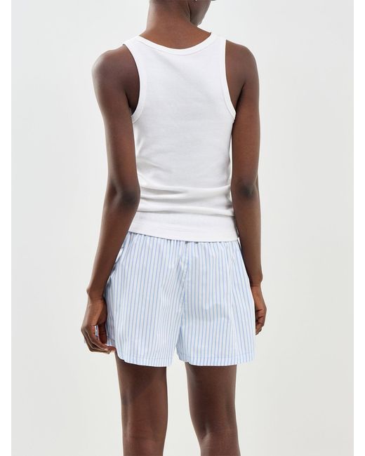 Calvin Klein Blue Poplin Pyjama Shorts