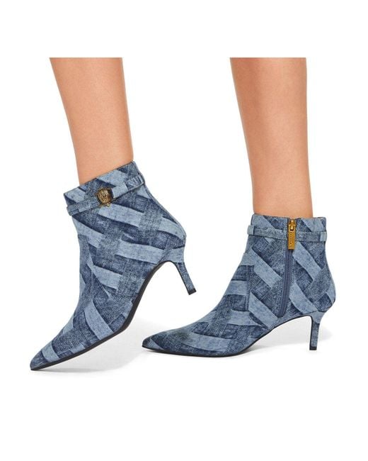 Kurt Geiger Blue Kensington Flexi Ankle Boots