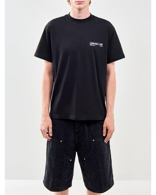 Carhartt Black Wiptopia Ii Logo T-Shirt for men