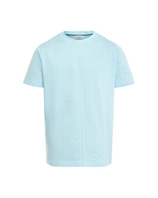 Sandbanks Blue Men's Monogram Jacquard T-shirt for men