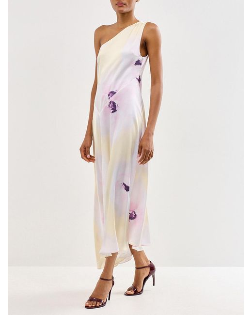 Pretty Lavish Pink Ember One Shoulder Printed Midaxi Dress