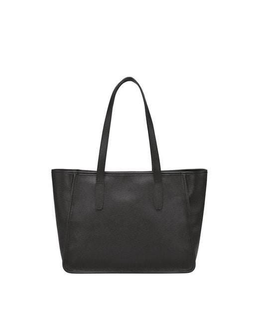 Longchamp Black Women's Le Foulonné L Tote Bag