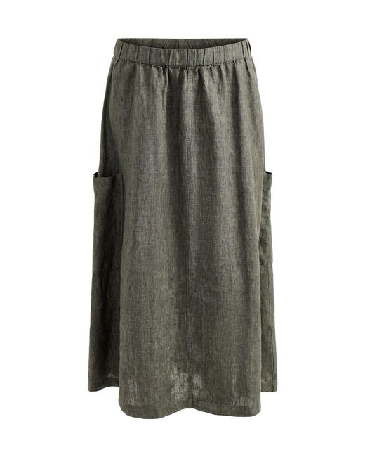 Eileen Fisher Green Cargo Skirt Khaki