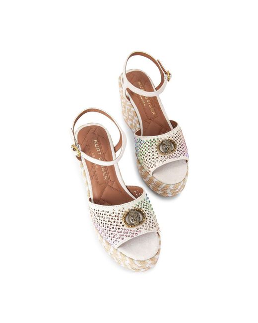 Kurt Geiger White Chelsea Wedge