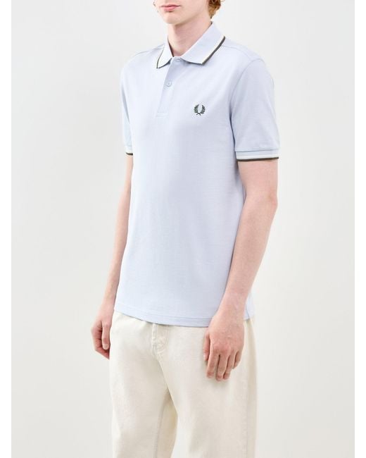 Fred Perry White Twin Tipped Polo Shirt for men