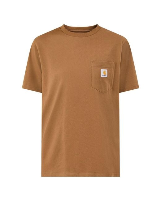 Carhartt Brown Pocket T-Shirt Hamilton for men