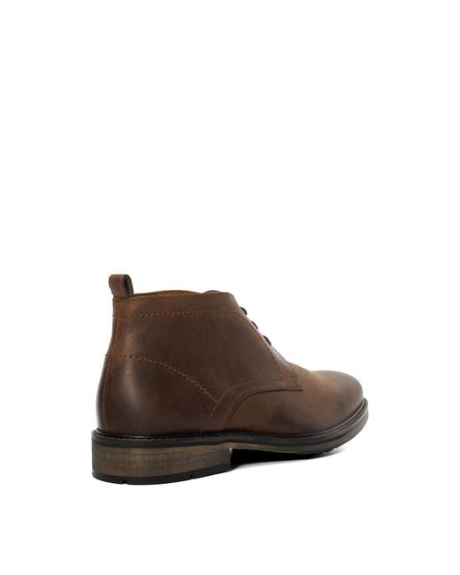 Dune Brown Charleys Chukka Boots for men