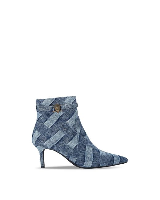 Kurt Geiger Blue Kensington Flexi Ankle Boots