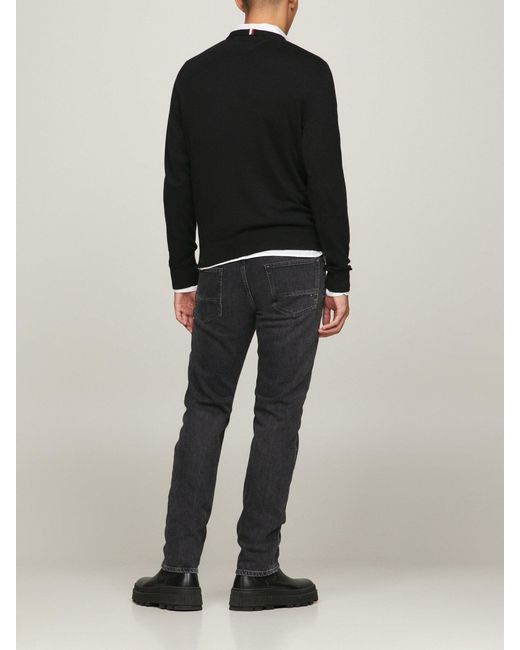 Tommy Hilfiger Black Pima Cashmere Blend Sweater for men
