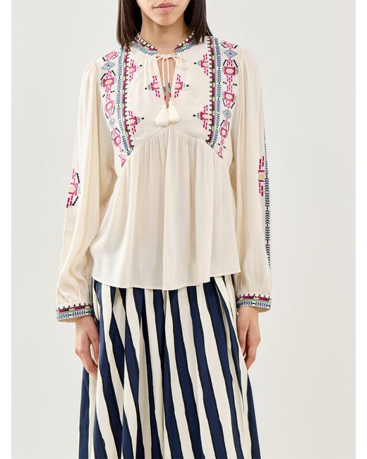 Ba&sh White Tilt Blouse Cream
