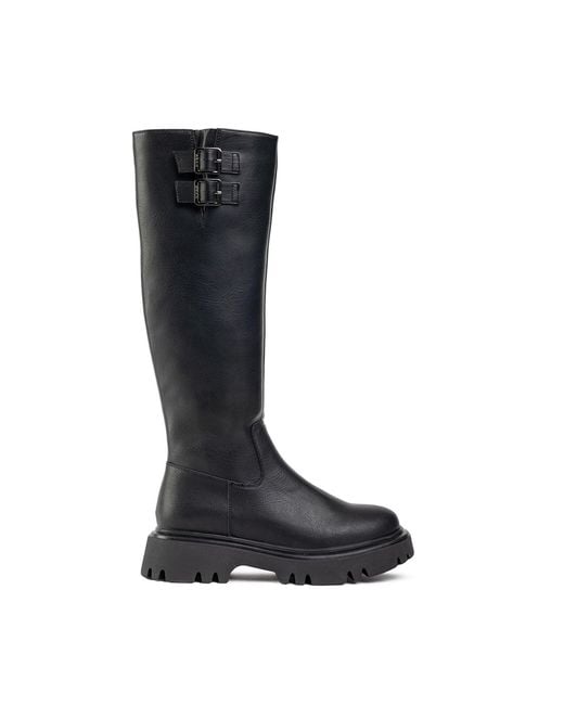 V.Gan Black Bram Vegan Knee-High Boots