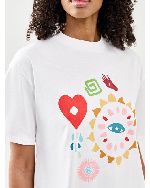 Never Fully Dressed White Morocco Charms Graphic T-Shirt