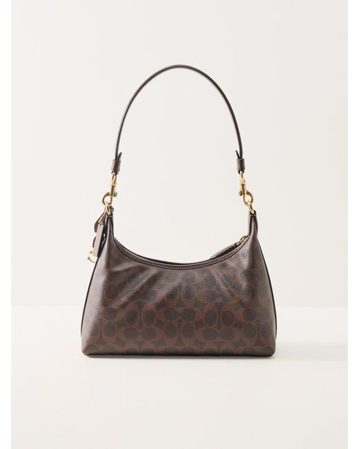 COACH Blue Signature Shoulder Bag Canvas