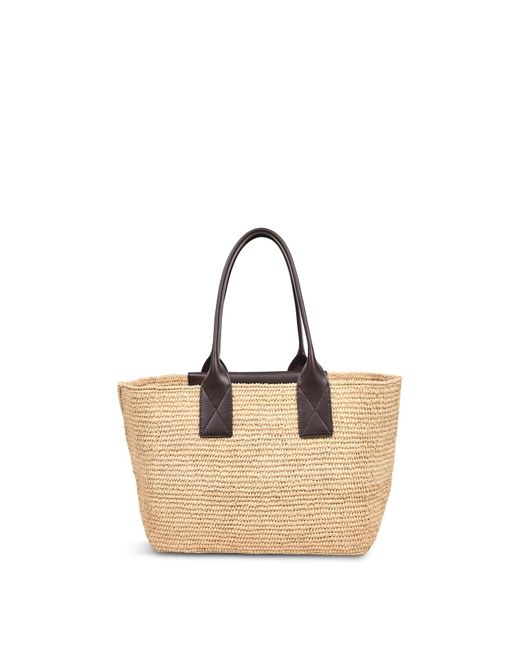 Ganni Multicolor Easy Shopper Bag Medium Raffia