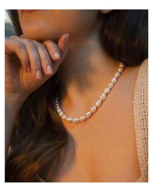 Claudia Bradby White Women's New Baroque Pearl Necklace