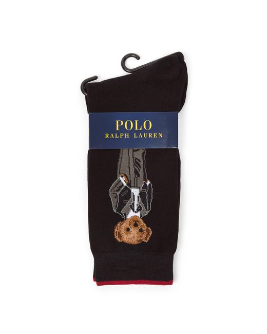 Ralph Lauren Blue Women's Tux Polo Bear Cotton-blend Trouser Socks