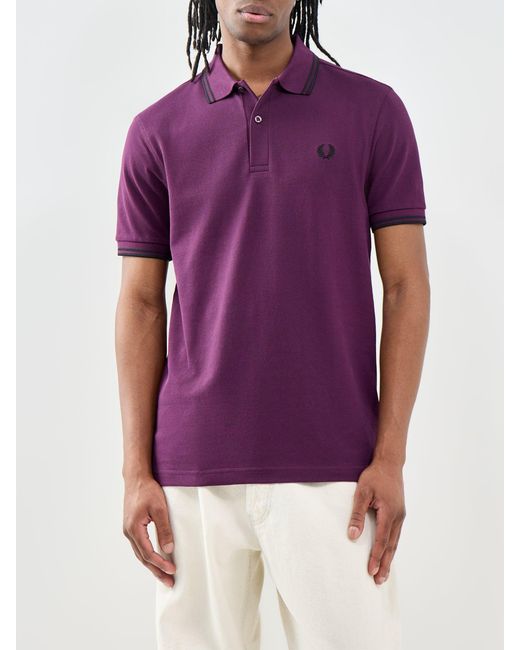 Fred Perry Purple Twin Tipped Polo Shirt for men