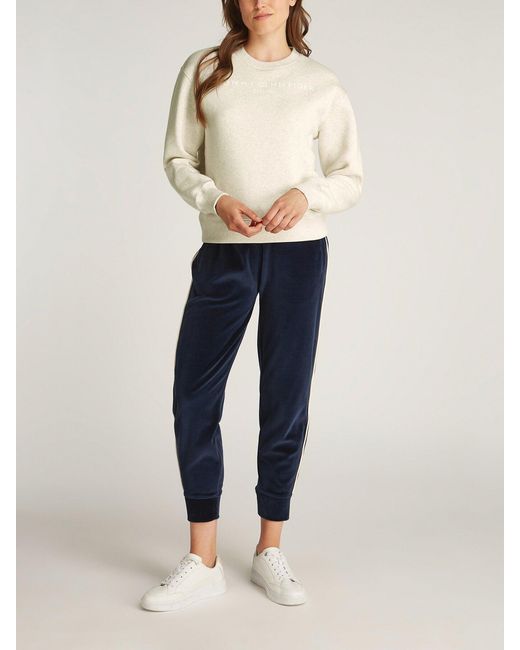 Tommy Hilfiger White Regular Fit Modern Crew Neck Sweatshirt