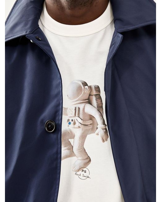 Paul Smith White Astronaut Graphic T-Shirt for men