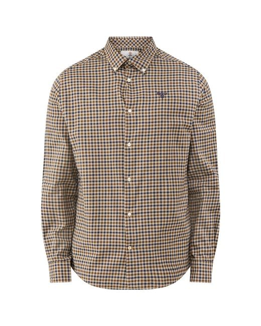 Barbour Gray Barbour Finkle Tailored Gingham Shirt for men