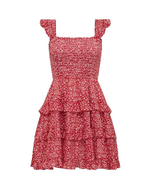 Forever New Red Odette Printed Mini Dress