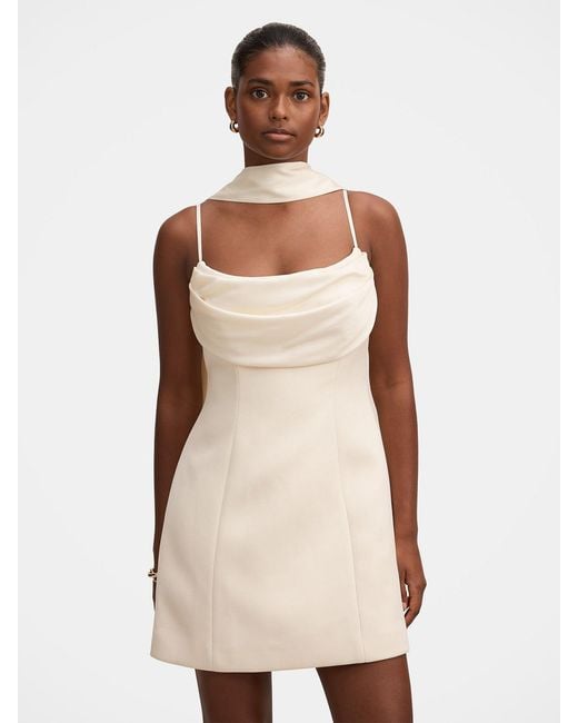 Forever New White Darcy Petite Scarf Mini Dress