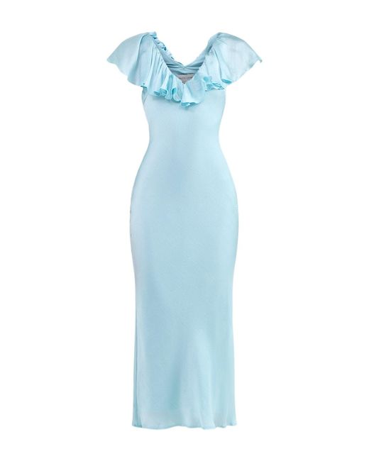 Pretty Lavish Blue Adina Ruffle Midaxi Dress
