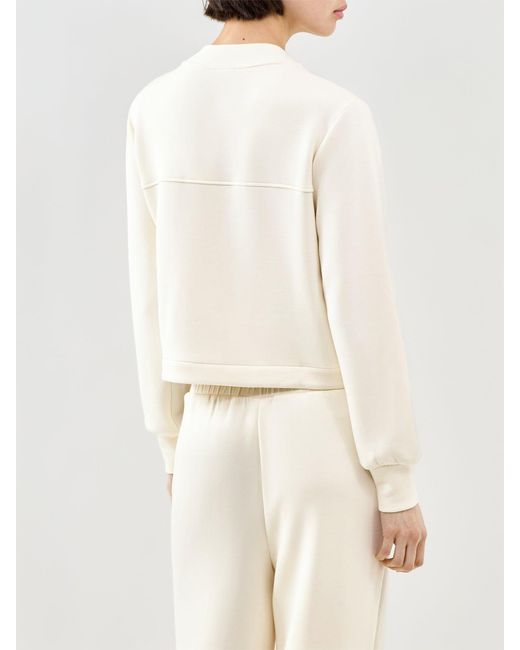 Varley White Hartwell Button Through Sweat