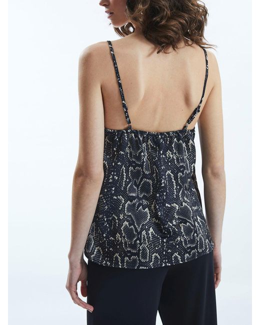 James Lakeland Black Python Print Camisole