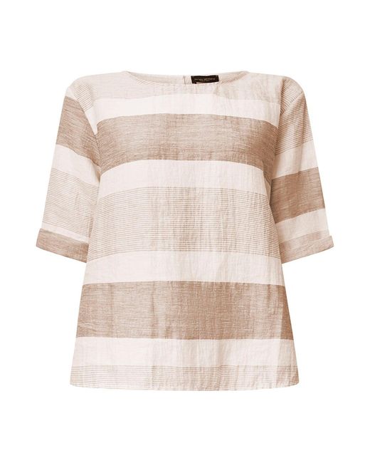 James Lakeland Natural Striped Blend Top