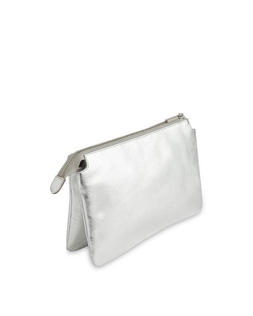 Whistles White Women's Elita Double Pouch Clutch