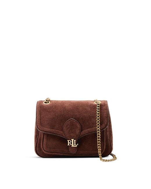 Ralph Lauren Brown Bradley Suede Small Shoulder Bag