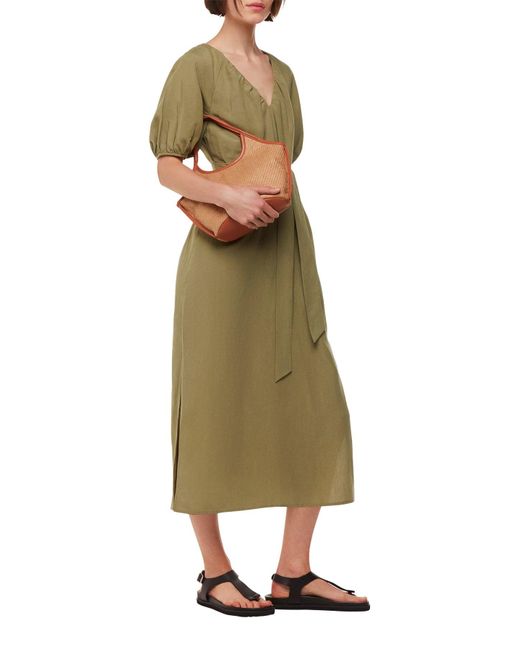 Whistles Green Ariella Blend Midi Dress